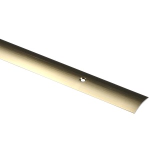 Übergangsprofil aus Aluminium, eloxiert in Titan gebürstet, 25mm breit, zur Verbindung von Bodenbelägen.