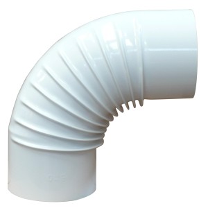 Bertrams Bogen 90° ohne Tür Weiß emailliert