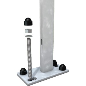 Zaun Zubehör Verbundanker-Set für 2 Aufschraubpfosten