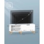 Weißer Vasagle TV-Schrank (140 cm) mit offenen Fächern und Tür. Geeignet für TVs bis 65 Zoll.