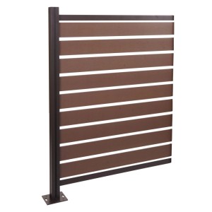 MCW Alu Mülltonnenzaun K57 braun, 130x100x6cm, zur Verblendung von Mülltonnen im Garten.