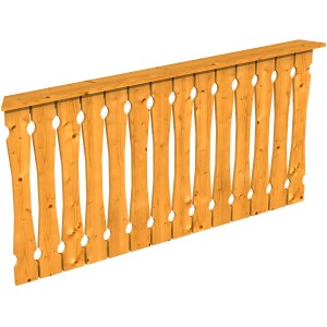 Skan Holz Balkonschalung Brüstung, 180x96cm, Fichte Eiche hell, für Lauben & Pavillons.