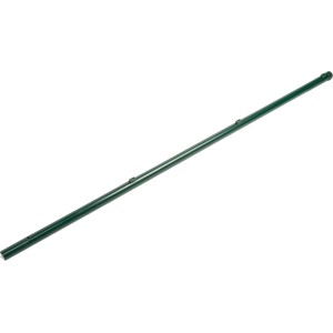 Grüner Zaunpfahl, Ø 34 mm, 115 cm lang, aus pulverbeschichtetem Stahl für Maschendrahtzäune.