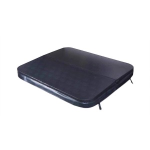 Anthrazitfarbene Home Deluxe Thermoabdeckung für Whirlpool, 210x155x10 cm.