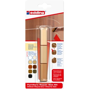 edding Möbel Reparaturwachs 8901 Fichte-Kiefer zum Ausbessern von Holzmöbeln.
