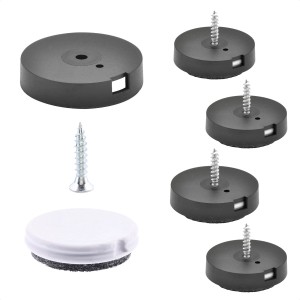 Wagner Filz- & Plastikgleiter QuickClick 2in1 Duo, 12-teilig, Ø 30 mm, mit Schrauben und austauschbaren Einsätzen.