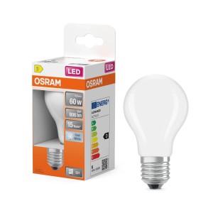 Osram LED E27 Leuchtmittel, Glühlampenform, 5,9W, neutralweiß, matt.