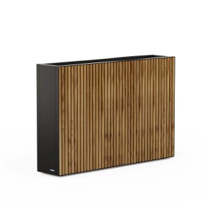 Herstera Garden Pflanzkübel Deco Planter Divider, 25x120x80cm, Stahl und Holz