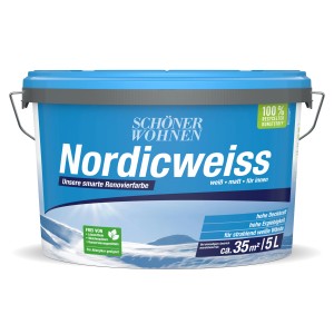 Schöner Wohnen Renovierfarbe Nordicweiss 5 l Weiß