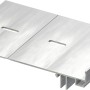 GS Terrassen Randhalter aus Aluminium für Plattenlager (Stellfußhöhe 27-40 mm).