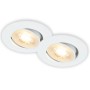 2er-Set Brilo LED-Einbauleuchten Besi, weiß, schwenkbar, 8 cm Durchmesser.