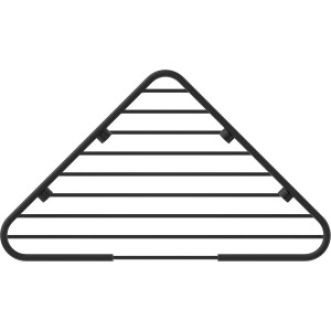 Ideal Standard Eck-Seifenkorb IOM Silk Black aus Metall, Drahtkorb für die Ecke in Schwarz.