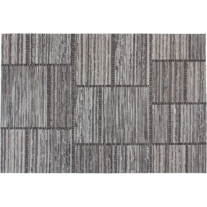 Moderner Kayoom Teppich Phoenix in Grau-Beige mit Jacquard-Muster, 160x230 cm.