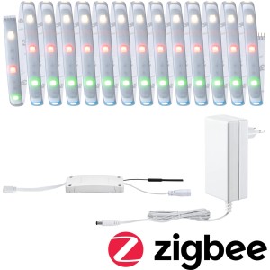 Paulmann MaxLED 250 RGBW LED-Streifen 5m Basis-Set mit Zigbee Controller und Netzteil.