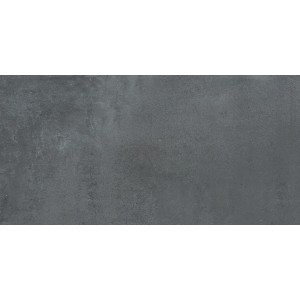 Bodenfliese Feinsteinzeug, 60,8x30,4 cm, dunkle Beton-Optik, matt, für Innenräume.