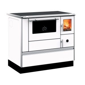 Westminster Küchenherd K76F-90 Stahl Backfach Links Weiß 7,6 kW