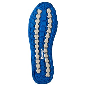 Sohle des Michelin Sicherheitsschuh Racer S1P Kornblau, Profilansicht.