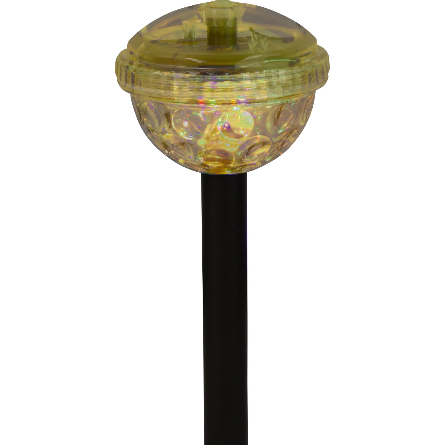 LED-Solar-Teichleuchte mit Flash-Effekt, Kunststoff, Höhe ca. 34 cm.