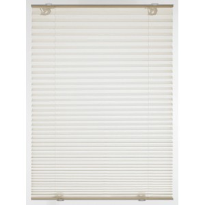 Cremefarbenes Gardinia Plissee Solo, 50x130 cm, für Fenster, ohne Bohren montierbar.