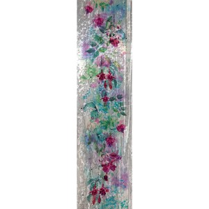 Marburg Vliestapete mit Blumenmotiv im Crushed-Design, Silber, 270x70 cm.