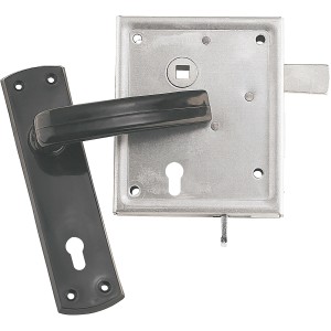 AnsaPro Universal-Kastenschloss PZ mit Drückergarnitur und 2 Schlüsseln.