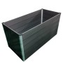 Anthrazitfarbenes WPC Hochbeet, 75x150x70 cm, für Garten und Terrasse.