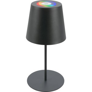 Anthrazitfarbene Brilo Akku-Tischleuchte RGB/W, 2W, für stimmungsvolle Beleuchtung im Außenbereich.