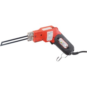 Rothenberger Styroporschneider (190 W) zum Schneiden von Hartschaum, mit Schneidemesser und Zubehör im Koffer.