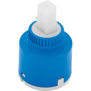 Keramikkartusche 35mm für Küchenarmatur, blau/weiß, Ersatzteil für baliv Armaturen.