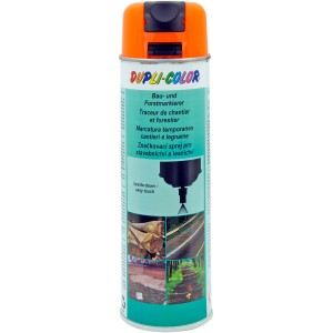 Dupli-Color Markierungsspray in Leuchtorange, 500 ml Dose für Lackreparatur und Karosseriearbeiten.