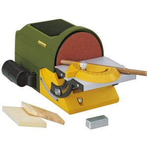 Proxxon Tellerschleifgerät TG 125/E: Kompakte Schleifmaschine für präzise Schleifarbeiten mit Staubabsaugung.