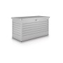Biohort Freizeitbox 130, silber-metallic. Universalbox aus Metall mit abschließbarem Deckel.