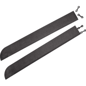 Andiamo Eckleisten, schwarz, 43 cm, 2 Stück für Terrassenplatten. Kunststoff, UV-beständig.