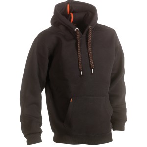 Schwarzer Herock Sweater Hesus mit Kapuze, Größe XXXL. Arbeitskleidung mit Kängurutasche.
