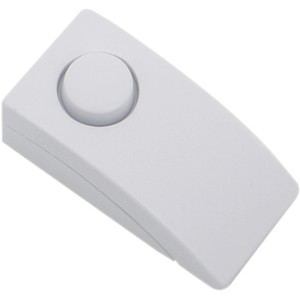 Weißer REV Kunststoff Klingeltaster für Aufputz- oder Unterputzmontage.