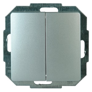 Kopp Serienschalter Paris Silber, Schalter für Licht und Geräte