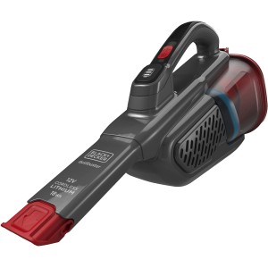 Black+Decker Akku-Handstaubsauger BHHV315B, 12V, grau/rot, mit ausziehbarer Fugendüse.