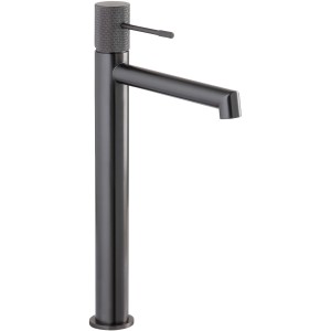 Schöner Wohnen Waschtischarmatur Kadia, Graphitgrau, Auslauf 24,2cm. Moderne Armatur für Aufsatzwaschbecken.