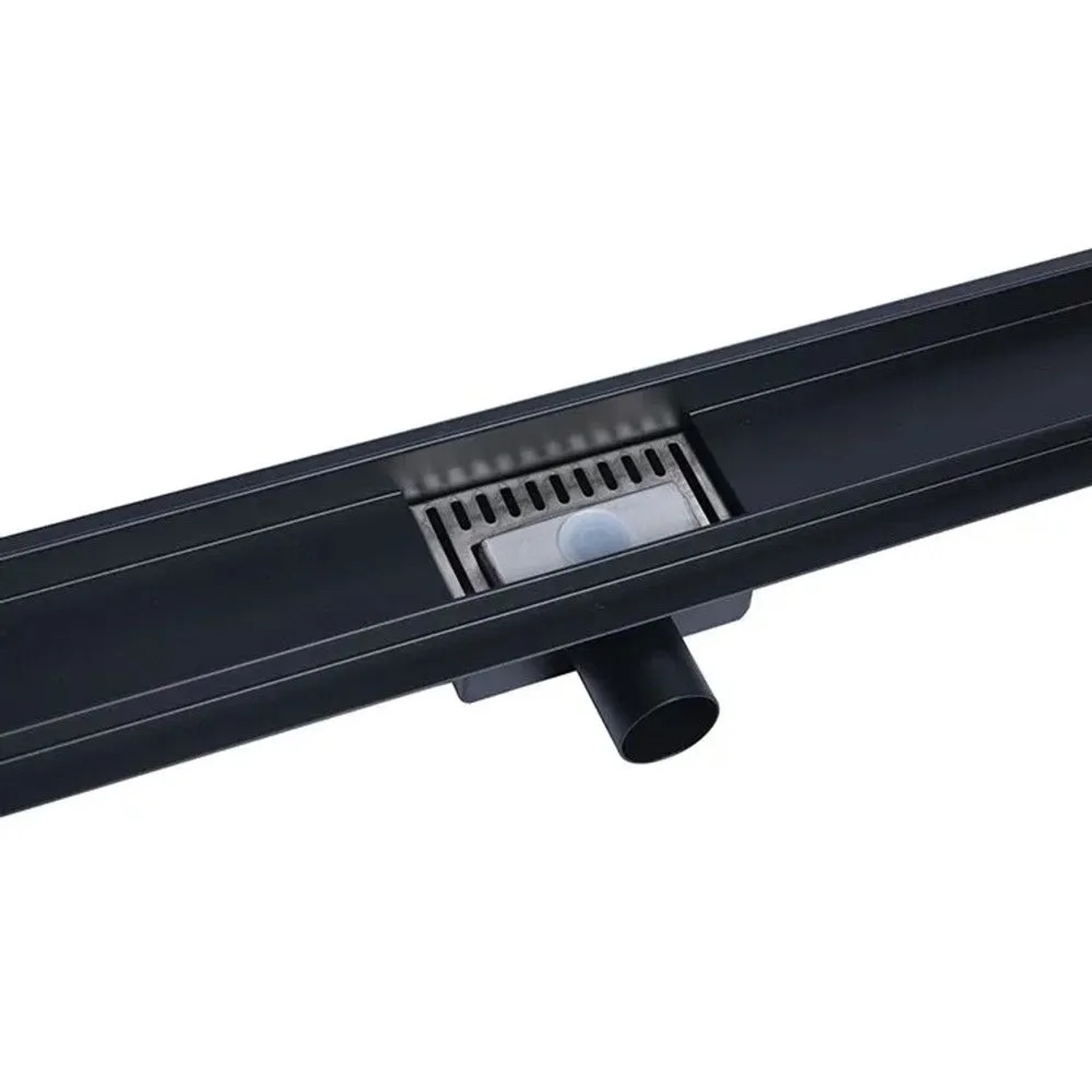 Glasdeals Edelstahl-Duschrinne 80 cm Schwarz mit Siphon für Bodengleiche Duschen 4035_2