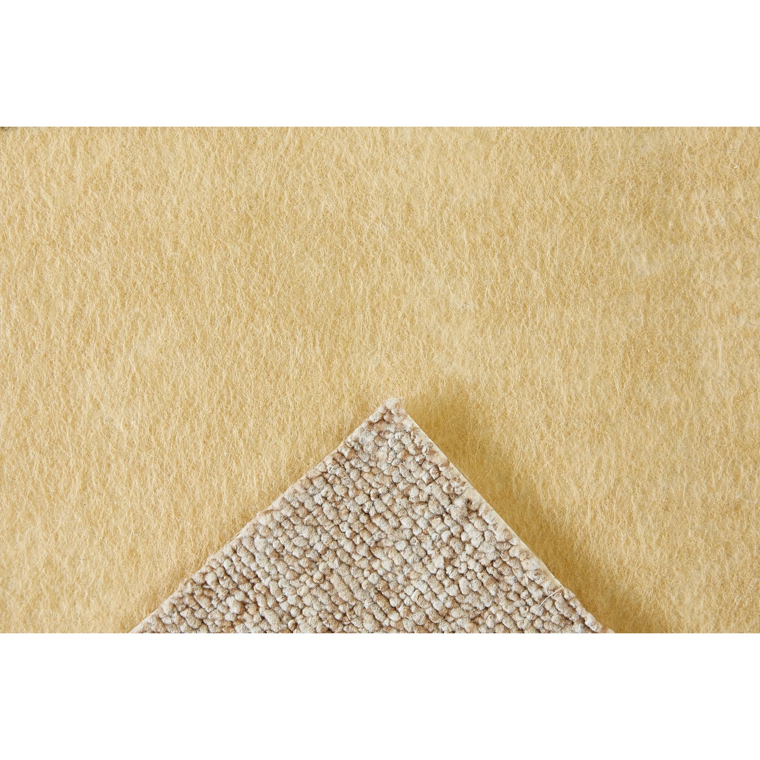 Andiamo Teppichboden Alvar, hellbeige Meterware, Detailansicht der Textur.