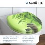 Schütte WC-Sitz Green Garden mit Absenkautomatik und Motivdruck auf einem weißen WC.