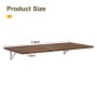 okwish Klapptisch mit MDF Wandmontage Küche Home Office 114x56x18cm Braun_5