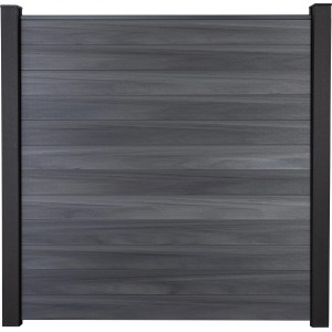 GroJa Steckzaun Solid Quadratisch 180 x 180 x 1,9 cm Steingrau