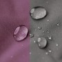 Wasserabweisender Bezug des Sitting Point Hocker DotCom in Aubergine, Nahaufnahme.
