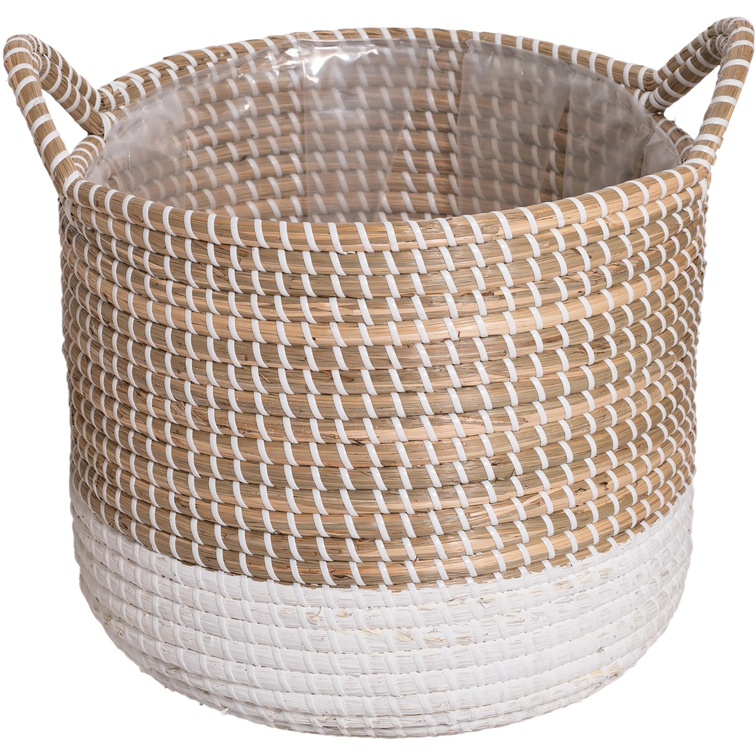 Korb aus Seegras 35 cm x 35 cm x 32 cm Weiß kaufen bei OBI