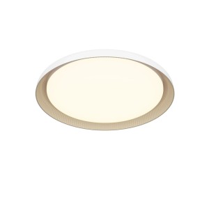 Philips Pebblo Deckenleuchte, rund, weiß mit goldenem Akzent, leuchtet. Ø 32 cm.