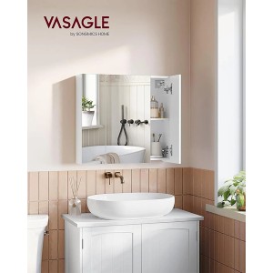 Songmics Spiegelschrank Kailyn 15 x 90 x 60 cm Weiß