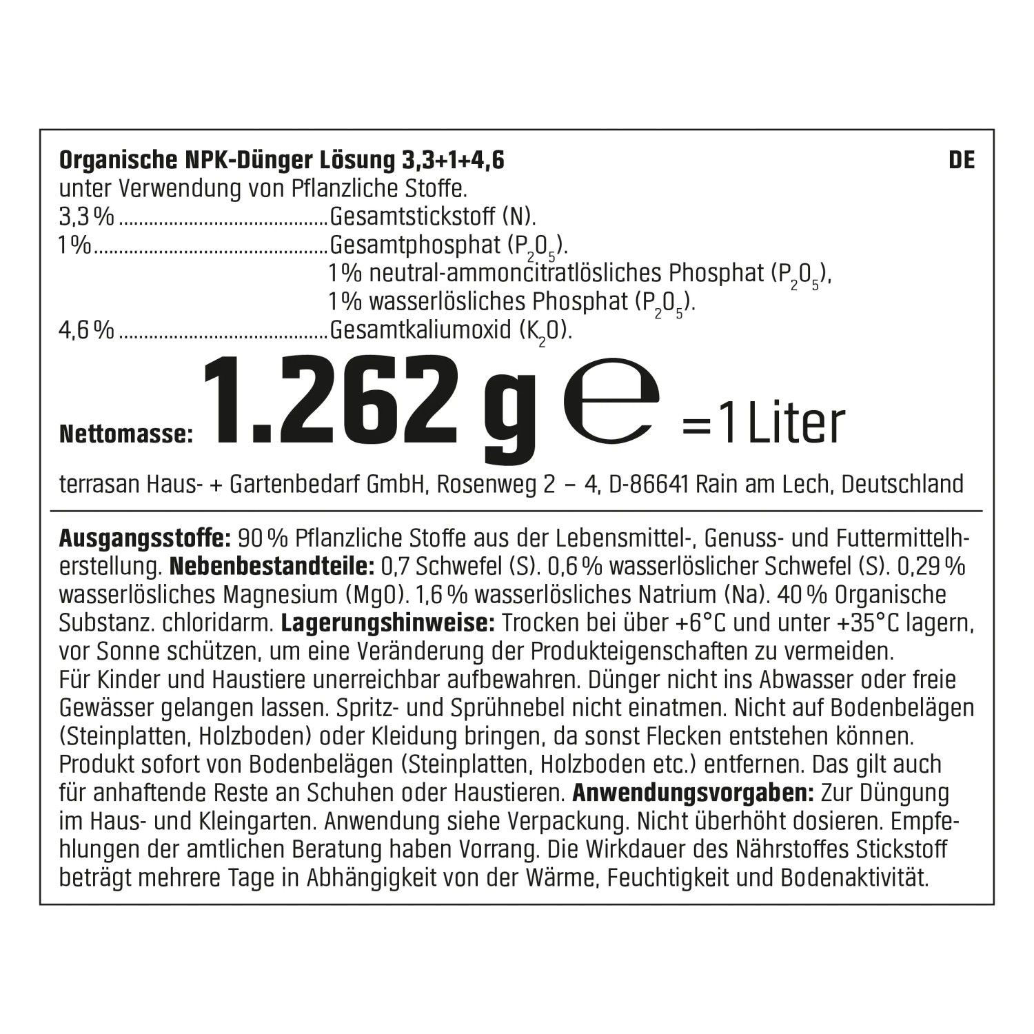 GROW by OBI BIO Tomaten-Dünger, 1l. Organisch-mineralischer NPK-Dünger für aromatische Tomaten.