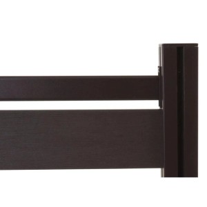 Detailansicht des anthrazitfarbenen MCW Alu Mülltonnenzauns K57, Ordnungssystem für den Garten.