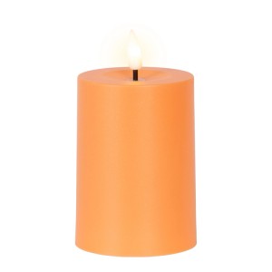 Solar-Kerze Kunststoff Mittel 2 Ø 7 cm x 10 cm Orange